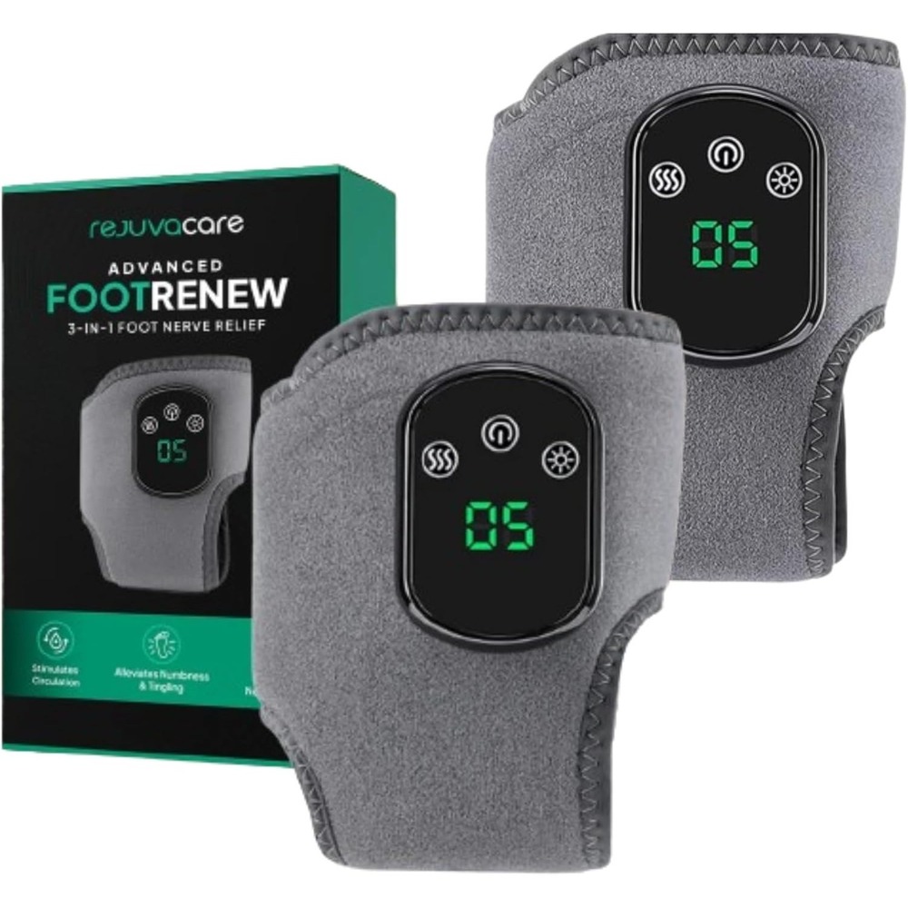 2 Rejuvacare Foot Renew 3-in-1 Nerve Relief‎ Method +Ankle Massager Pair 2 count